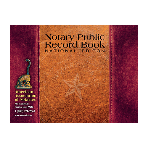 Indiana Notary Public Journal (Record Book) - Leatherette Style Cover