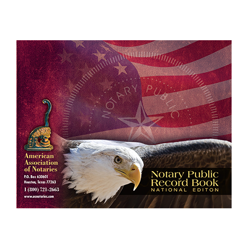 Indiana Notary Public Journal (Record Book) - Eagle & U.S. Flag Cover